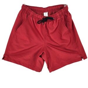 DSG‎ SMALL Red Athletic Gym Shorts Mens Sporty Mesh Lined RN104141